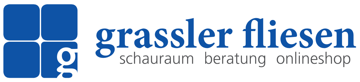 Grassler Fliesen logo: Schauraum Beratung Onlineshop